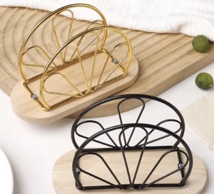 Elegant <b>Iron</b> Napkin Basket For Festive Occasions Perfect For Decorative Use In Parties And Family Dinners - Product Image 4