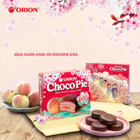 Venta al por mayor marshmallow Chocolate Pie Chocopie Orion Chocopie Sakura Peach 360g