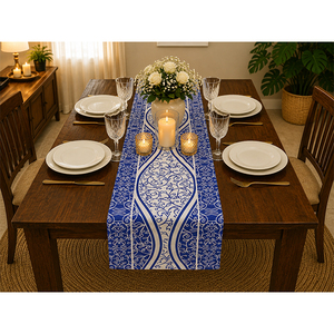 100% Cotton Printed <b>Table</b> <b>Runner</b> | Floral Bird Pattern <b>Dining</b> <b>Table</b> <b>Runner</b> | Decorative Kitchen & <b>Dining</b> <b>Table</b> Linen - Product Image 5