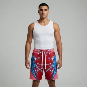 Power Surge Blue Lightning Sublimation Mesh Shorts Unisex Quick Dry Breathable Athletic Summer Shorts - Product Image 3