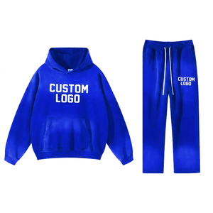 Conjunto de Sudadera y Pantalones Deportivos para Hombre, Estilo Desgastado, Lavado Ácido, Efecto Desteñido por el Sol, Nueva Llegada - Product Image 1