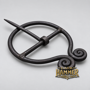 Broche en fer forgé à la main, motif spirale, épingle décorative en métal pour vêtements, accessoire de costume - Product Image 3