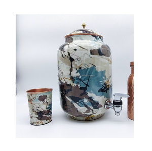 Pure Copper Water Dispenser Stand Classic Style Customizable Size Printing Designed for Natural Detox Immunity Boosting Durable - Product Image 2