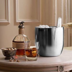 Seau à glace en métal contemporain pour un service élégant des boissons, idéal pour la maison, les bars, les restaurants, les événements, les mariages et les célébrations. - Product Image 1