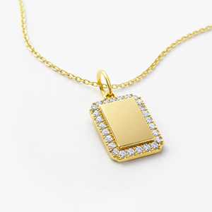 Collar con Colgante de Diamante de 0.18 CTW en Oro de 14K, Claridad SI, Letra del Alfabeto, Joyería Fina para Mujer con Cadena de Ancla - Product Image 5