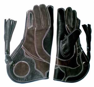 Guantes de Cetrería de Cuero Natural Marrón Suave de Alta Calidad Personalizados, para Mano Izquierda, Equipo para el Manejo de Halcones - Product Image 1