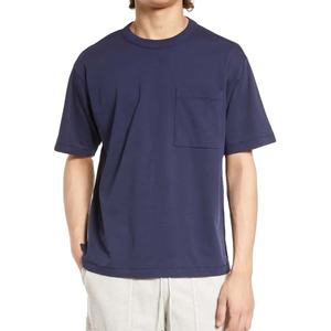 T-shirt en trois mélanges couleur marine pour hommes avec personnalisation d'étiquette de cou personnalisée impression Streetwear t-shirts à manches courtes et à col arrondi - Product Image 1