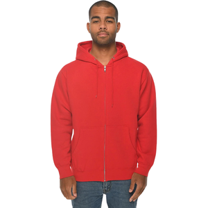 Sweat-shirt à capuche zippé pour homme, coupe classique, manches longues, poignets côtelés, uni, décontracté, personnalisable, vente en gros, fabricant OEM - Product Image 2