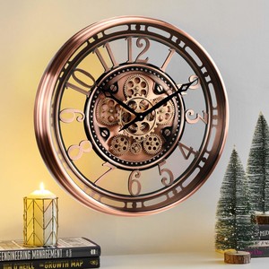 Industrial Pine Wood Wall and <b>Desk</b> <b>Clocks</b> with Cast Iron Accents Rectangular Design-OEM Custom Wholesale | Aqudus Saleem India - Product Image 4