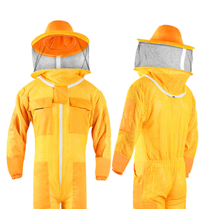 2026 High Quality Custom Beekeeper <b>Suit</b> 100% Cotton <b>Bee</b> Yellow Beekeeping <b>Suit</b> with Hood Full Body Protection for Beekeepers - Product Image 6