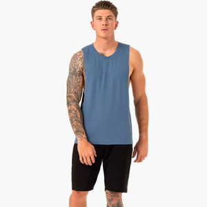 Custom <b>Men's</b> Sporty Front Logo 100% Cotton <b>Stringer</b> Gym Tank Top XL Athletic Bodybuilding Muscle <b>Vest</b> OEM Wholesale - Product Image 6