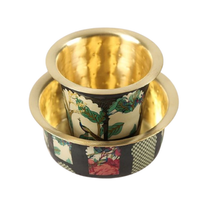 Juego de Utensilios para Té y Café de Latón, Dabara del Sur de la India, Reutilizable y Manual para Amantes del Café - Product Image 4