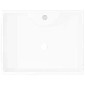 Lavabo Cuadrado de Cerámica Blanco para Baño con Orificio para Grifo - Product Image 3