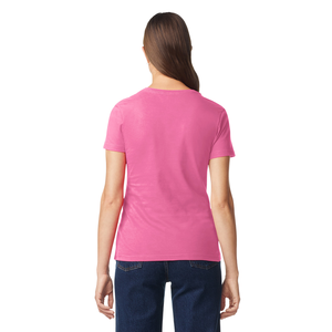 Camiseta Personalizada de Manga Larga con Cuello en V para Mujer, Mezcla de Poliéster/Algodón, Transpirable, de Secado Rápido, Antiencogimiento, Informal, Lisa, Verano, Talla Regular XL - Product Image 2