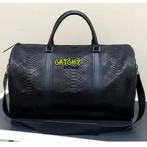 Luxury Leather Duffle Bag for Men & Women Weekend <b>Travel</b> Bag Adjustable Straps & Shoe Compartment Vintage Style <b>Holdall</b> - Product Image 1