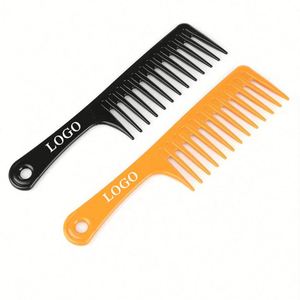 Peigne démêlant à dents larges en plastique de haute qualité pour cheveux bouclés, personnalisable avec logo, vente en gros pour la coiffure à domicile - Product Image 1