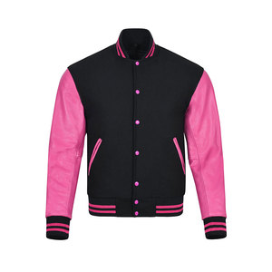 Chaqueta Varsity con Capucha, Mangas de Cuero Sintético, Diseño Clásico de Dos Tonos para Atletas Universitarios, Personalización Completa con Logotipo Frontal - Product Image 1