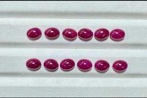 Lot de pierres précieuses en rubis naturel taillé ovale de Chanthaburi, Thaïlande, pierres en vrac de haute qualité pour la fabrication de bijoux, bagues, pendentifs - Product Image 3