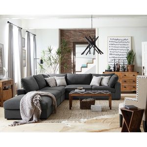 Duncan Square Upholstered <b>Ottoman</b> in Charcoal Stylish <b>Stool</b> & <b>Ottoman</b> Set - Product Image 3