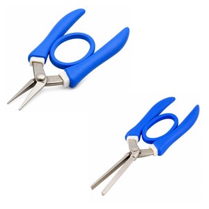 Pince plate en acier inoxydable avec poignée en caoutchouc PVC recouvert de nylon 135 mm Outil de fabrication de bijoux Zetomed Pro - Product Image 1