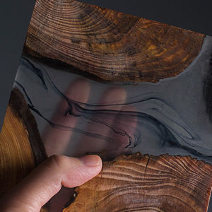 Insulation coaster Personalized Rectangular <b>Large</b> Multi Functional Resin Wooden Board coaster with Epoxy Resin - Product Image 5