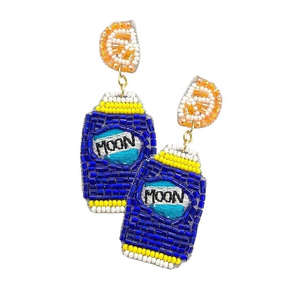 Pendientes de la India con base gris y bordado de cuentas, con cuentas de diamante y perlas para niñas, de MD HANDICRAFTS - Product Image 1