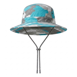 Custom Wide Brim Boonie Hat Camo Outdoor Fishing <b>Hiking</b> Safari Sun Hat Adjustable Chin Strap Ripstop OEM Factory <b>Cap</b> - Product Image 2