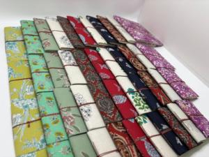 Silk Screen Printed Cotton Handmade Paper <b>Journal</b> with Fabric Cover Eco Friendly Gift <b>Writing</b> Diary 80 Sheets OEM Wholesale - Product Image 2