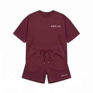 Conjunto de Verano Casual de Dos Piezas para Mujer, Shorts con Camiseta, Venta al Por Mayor, Logotipo Personalizado, Color Sólido - Product Image 3