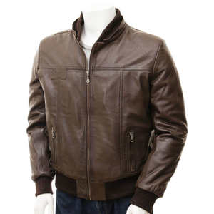 Chaquetas de Cuero de Moda con Cierre Completo para Hombre, Color Sólido, Hechas a Medida, Chaqueta de Invierno Resistente al Viento - Product Image 4