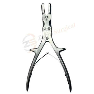 Stille-Luer Bone 23 cm Rongeur à double action droit/courbé en acier inoxydable Instrument orthopédique Zelmi Surgical - Product Image 1