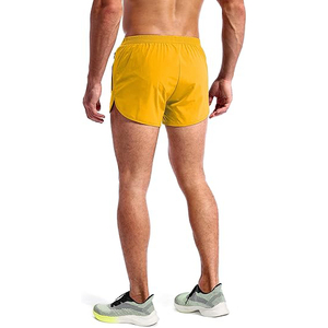 Pantalones Cortos Deportivos Amarillos para Hombre, de Secado Rápido, Ligeros, para Gimnasio, con Bolsillo con Cremallera para Teléfono - Product Image 4