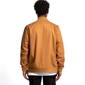 Men's Polyester / Cotton-fill <b>canvas</b> baseball bomber <b>jacket</b> with a varsity collar - Product Image 6