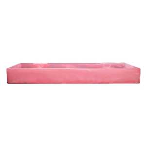 Premium Handmade Pink Resin Serving Storage Tray With Side Handle For Vanity <b>Coffee</b> <b>Table</b> Decorative Breakfast & Home Decor Tray - Product Image 2