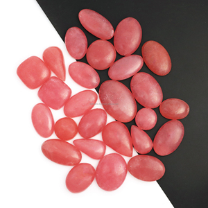 Natural <b>Pink</b> Rhodochrosite Loose Gemstone Cabochon Pear Round Cut Jewelry Making Rings Pendant Wholesale Radha Arts - Product Image 1