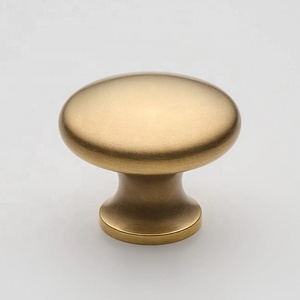 Traditional Brass Cabinet Round Knob With Back Plate Durable Furniture Handle for Storage Closet Drawer Dresser Home Hotel Use - Product Image 5