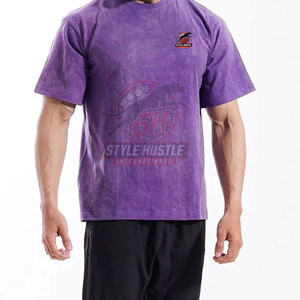 Camiseta de algodón 100% con lavado ácido, nuevo diseño, para hombre, venta al por mayor, ropa de moda, corte holgado, estampada. - Product Image 5