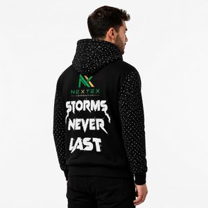 Sweat-shirt à capuche personnalisé pour homme, « Les tempêtes ne durent jamais », en polaire sublimé, streetwear, impression du logo de l'équipe, qualité professionnelle OEM - Product Image 3