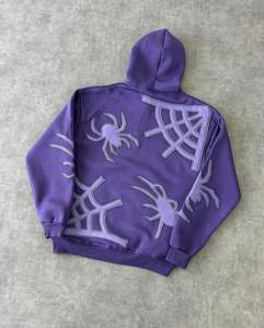 Sweat à capuche bleu ciel délavé à l'acide pour homme, coupe ample, en polyester/coton 360g, style hiver épais, effet vieilli et délavé par le soleil - Product Image 2