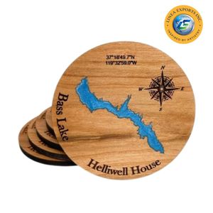 European High Quality Monstera Shaped Ceramic Wood Resin Coaster Classic Home Bar <b>Table</b> - Product Image 4