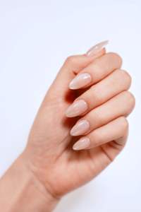 Uñas Postizas al por Mayor, Color Rosa Lechoso Brillante, Forma de Almendra, Fabricante OEM ODM, Uñas a Presión con Brillo Nude Personalizadas - Product Image 2