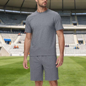 Conjuntos Deportivos Cortos de Verano para Hombre, Color Sólido, Lisos, al por Mayor, Camisetas de Moda Casual y de Playa para Jóvenes y Adultos - Product Image 6