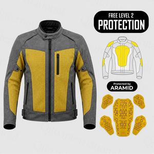 Chaqueta de Motocicleta para Hombre, Transpirable, de Malla, para Verano, con Protección CE, Forro de Aramida, Chaqueta de Motociclista Protectora - Product Image 1