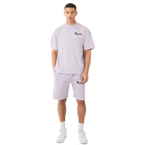 Ensembles de shorts et t-shirts formels d'été Street Wear 100% coton avec logo personnalisé, motif uni, fabriqués au Pakistan, coupe oversize pour hommes - Product Image 3