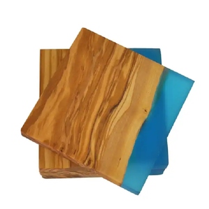 Premium Wooden Resin Coaster Set with Natural Acacia Wood Heat Resistant Eco-Friendly Contemporary Design for Home & Restaurants - Product Image 3