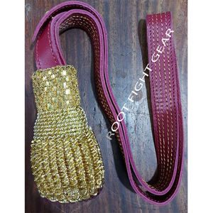 Équipement de défense personnelle personnalisable de haute qualité Bullion Wire Sword Knots avec bracelet en cuir de conception réglable - Product Image 6