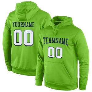 เสื้อฮู้ดดี้สีเขียวแบบสปอร์ตสั่งทำพิเศษ พิมพ์ลายสำหรับผู้ชาย ทรงหลวม ผลิตจากผ้าโพลีเอสเตอร์/คอตตอนผสม น้ำหนัก 300 กรัม ถักทอ พร้อมปักโลโก้ตามสั่ง กันน้ำ - Product Image 1