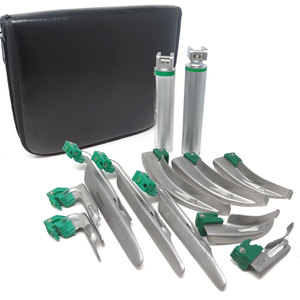 Premium German Quality Fiber Optic Laryngoscope Set Blades Handles German Stainless Steel Intubation Kit CE ISO Certified - Product Image 1