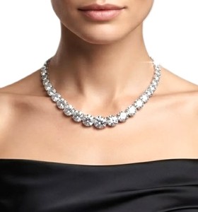 Round Lab Grown Diamond Graduated <b>Tennis</b> <b>Necklace</b> Featuring IGI Certified Diamond 10K 14K 18K Solid <b>Gold</b> Elegant Wedding Jewelry - Product Image 6