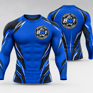 Custom Logo <b>Rash</b> <b>Vest</b> for <b>Men</b> and Women Long Sleeve Printed Surf Sports Shirt Top UPF 50+ <b>Men's</b> Martial Arts Wear - Product Image 1